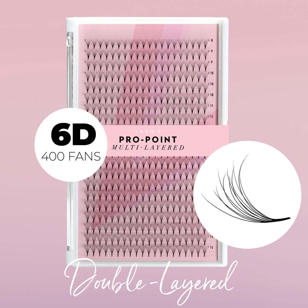 6D Pro-Point Double Layered Fans - 400 Fans - LASH V