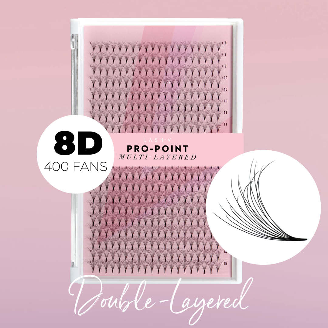 8D Pro-Point Double Layered Fans - 400 Fans - LASH V