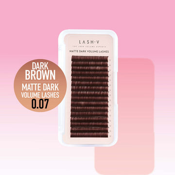 Matte Dark Volume Dark Brown Lashes - 0.07 - LASH V