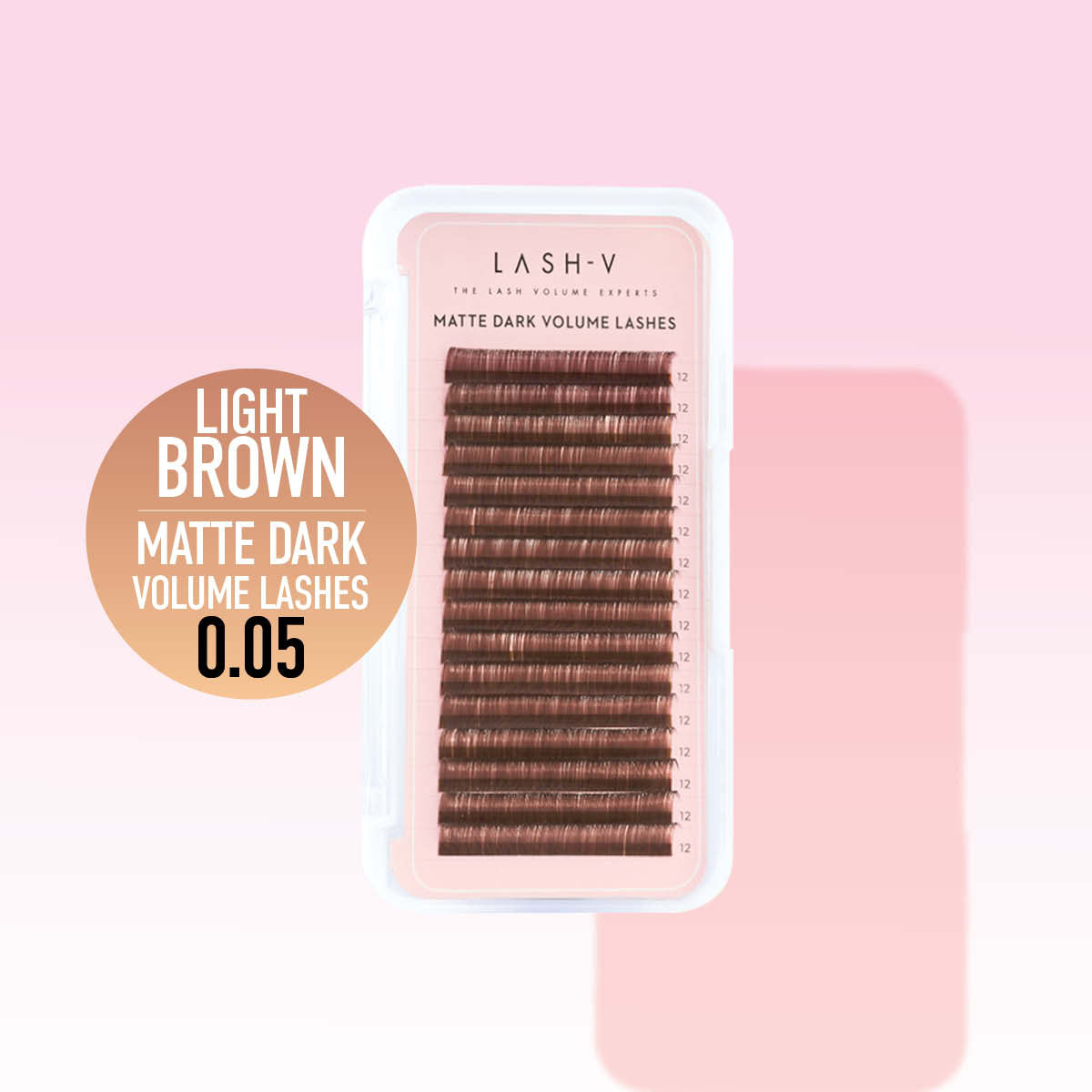 Matte Dark Volume - Light Brown Lashes - 0.05 - LASH V