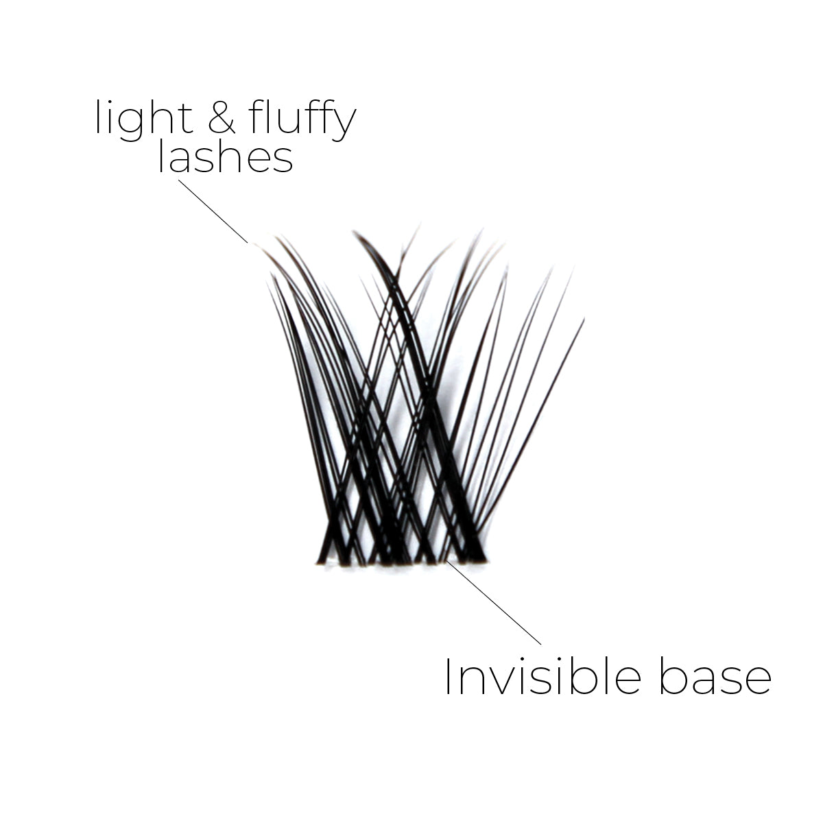 Miss Wispy Cluster Lashes - 77 Clusters Style 2 Pointed Wispies Complete Kit - LASH V