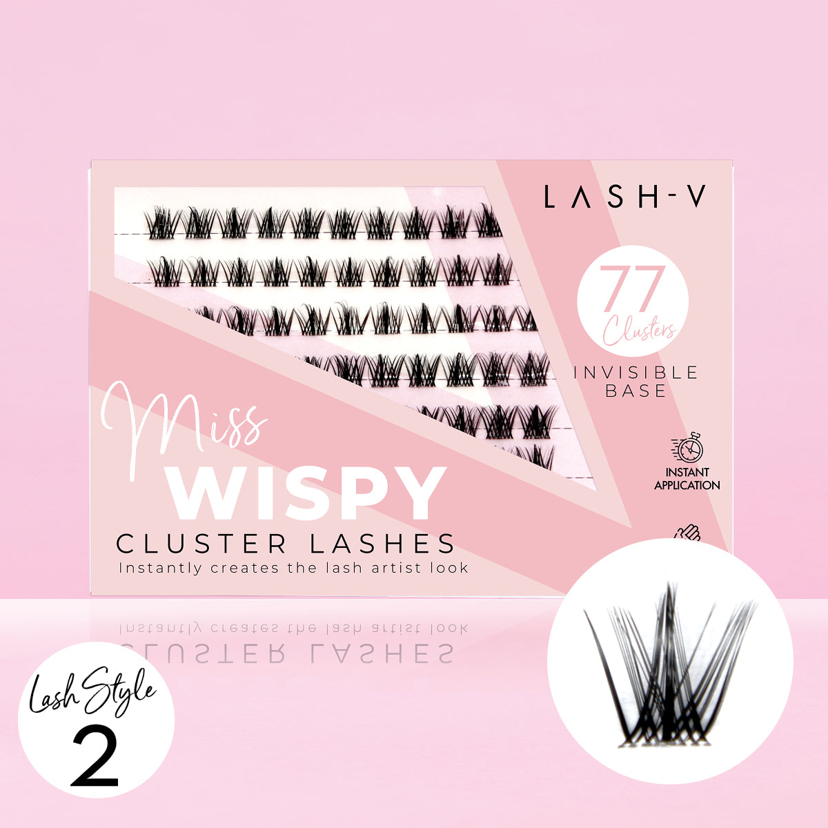 Miss Wispy Cluster Lashes - 77 Clusters Style 2 Pointed Wispies Combo Kit - LASH V