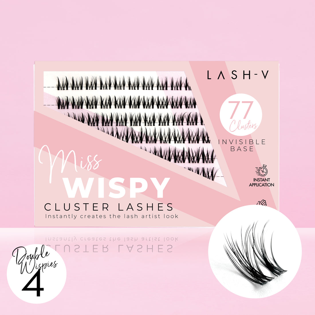 Miss Wispy Cluster Lashes - 77 Clusters Style 4 Double Wispies Combo Kit - LASH V