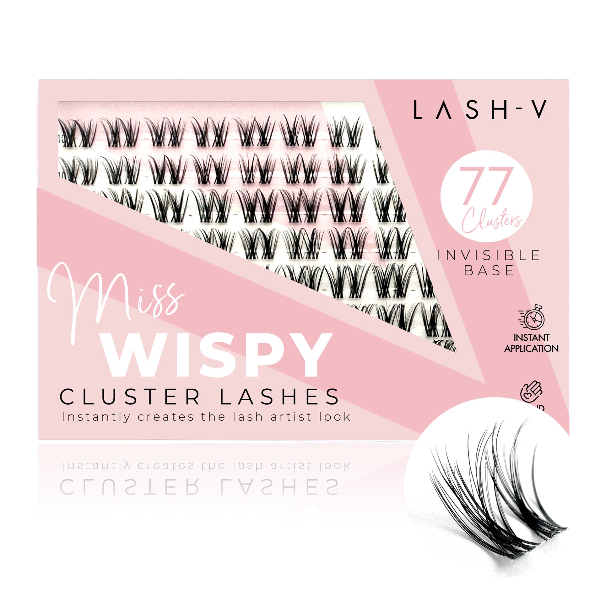 Miss Wispy Cluster Lashes - 77 Clusters Style 4 Double Wispies Complete Kit - LASH V