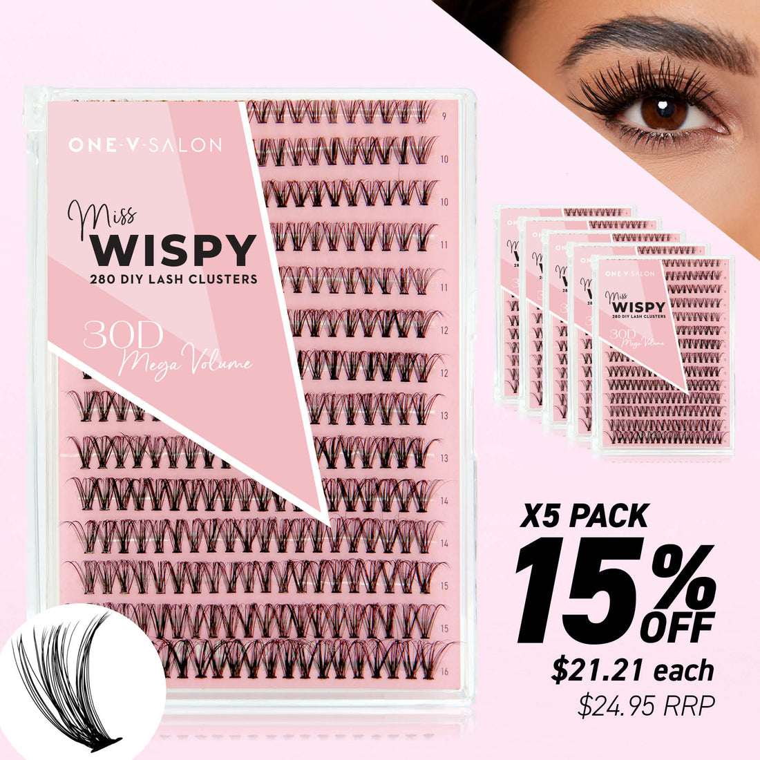 30D Mega Volume - 280 DIY Cluster Lashes (Bundle Pack) - LASH V