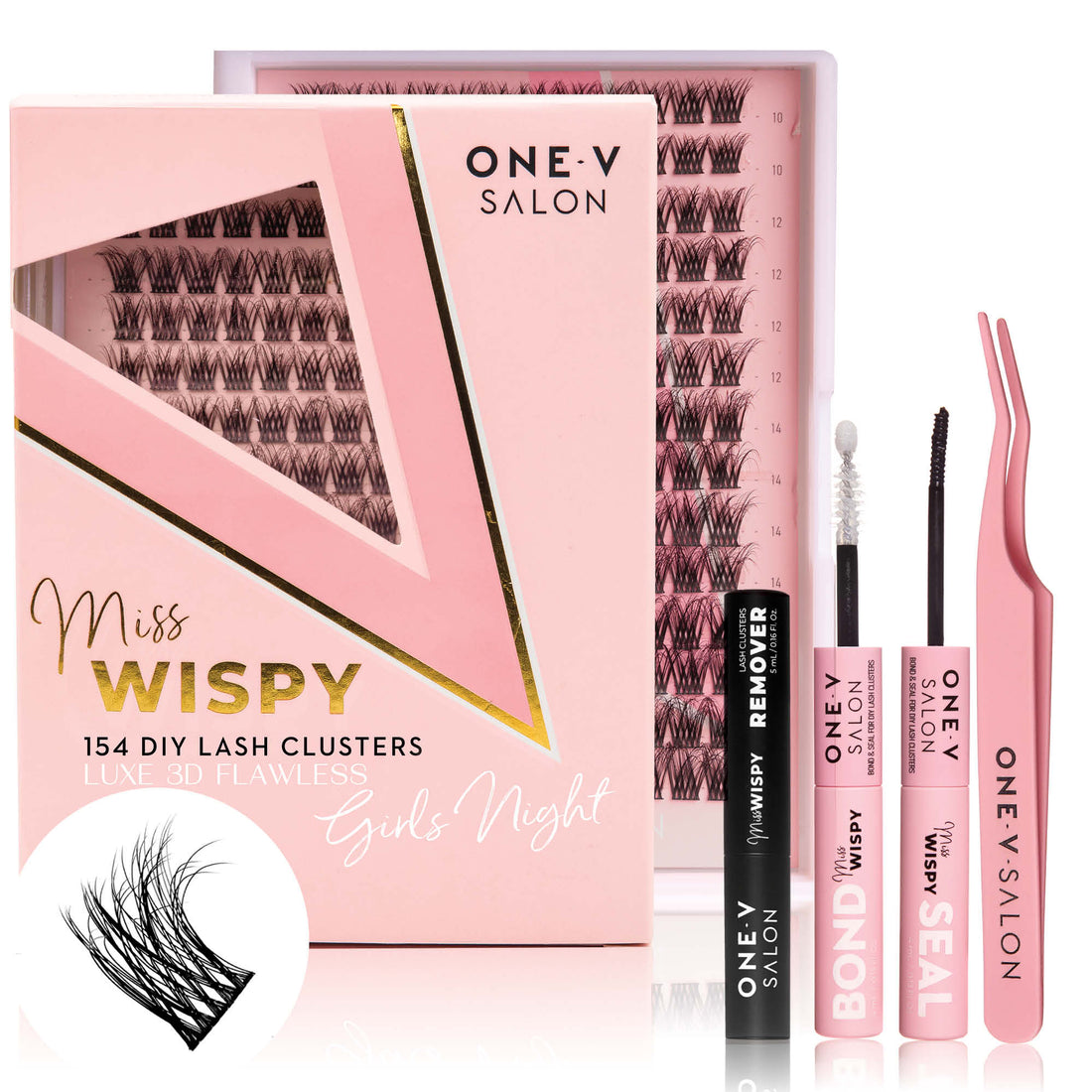 Luxe 3D Flawless - Girls Night - 168 DIY Cluster Lashes Complete Kit - LASH V