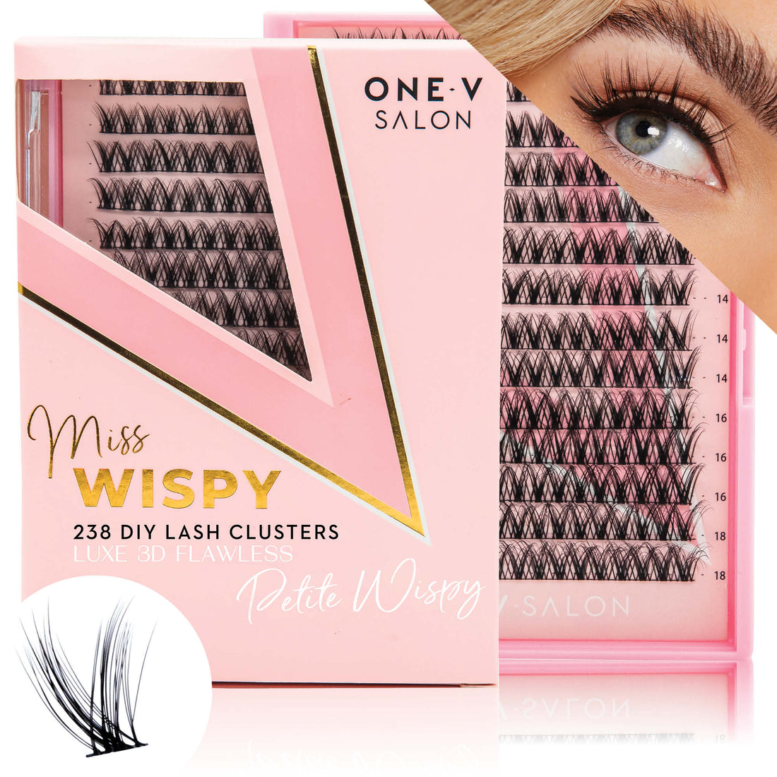 Luxe 3D Flawless -PETITE WISPY- 238 DIY Cluster Lashes - LASH V