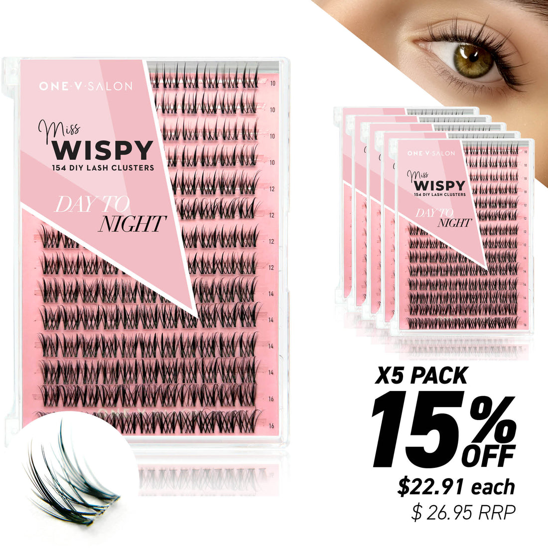 Miss Wispy Cluster Lashes Day to Night (Bundle packs) - LASH V