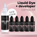 Brow Liquid Dye Combo Kit  - X5 Liquid Dye colours + Developer 3% - LASH V