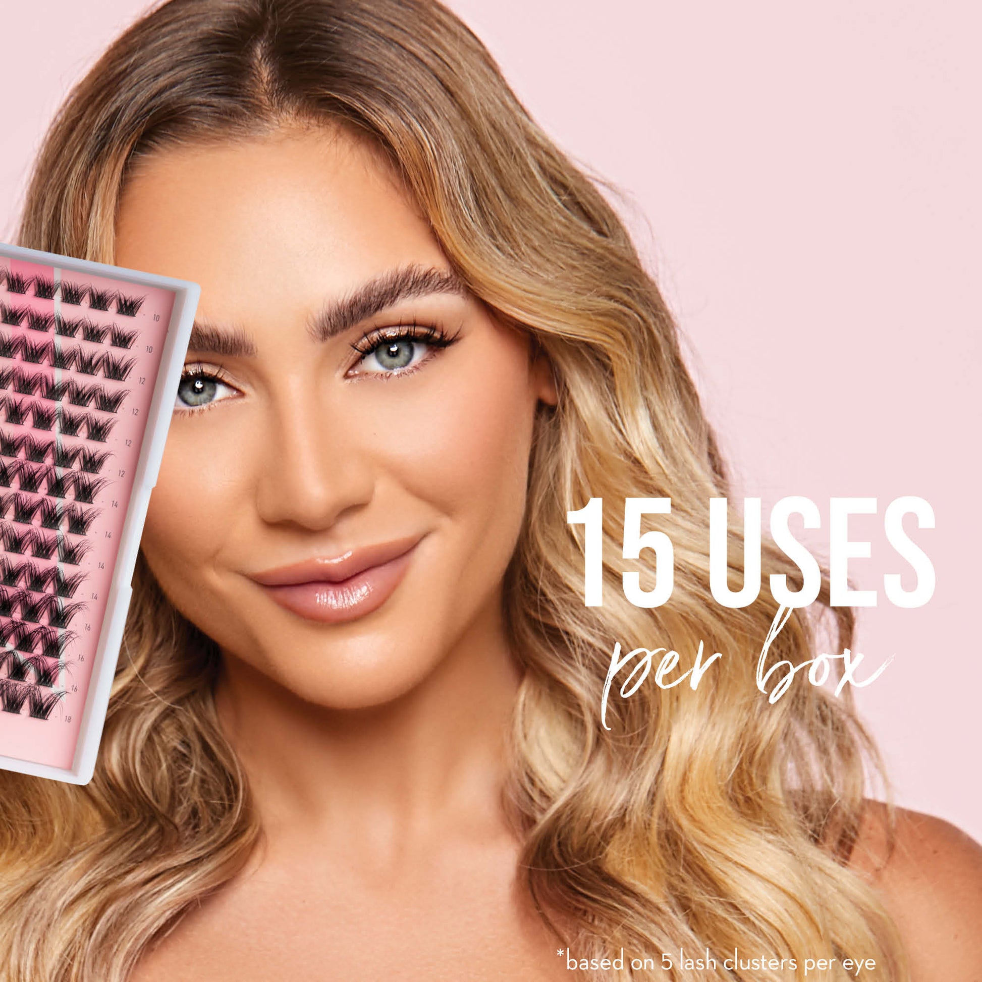 Luxe 3D Flawless -Hollywood - 140 DIY Cluster Lashes Complete Kit - LASH V