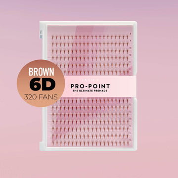 6D Pro-Point Ultimate Brown - 320 Fans - LASH V