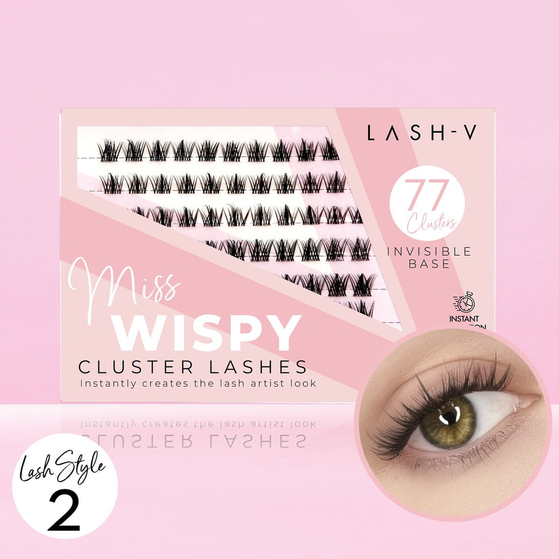 Miss Wispy Cluster Lashes - 77 Clusters Style 2 Pointed Wispies - LASH V